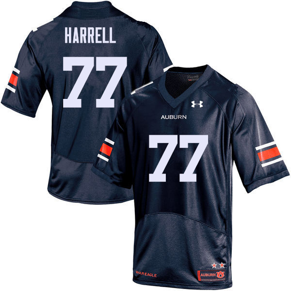 Auburn Tigers Men's Marquel Harrell #77 Navy Under Armour Stitched College NCAA Authentic Football Jersey RMV6474GU